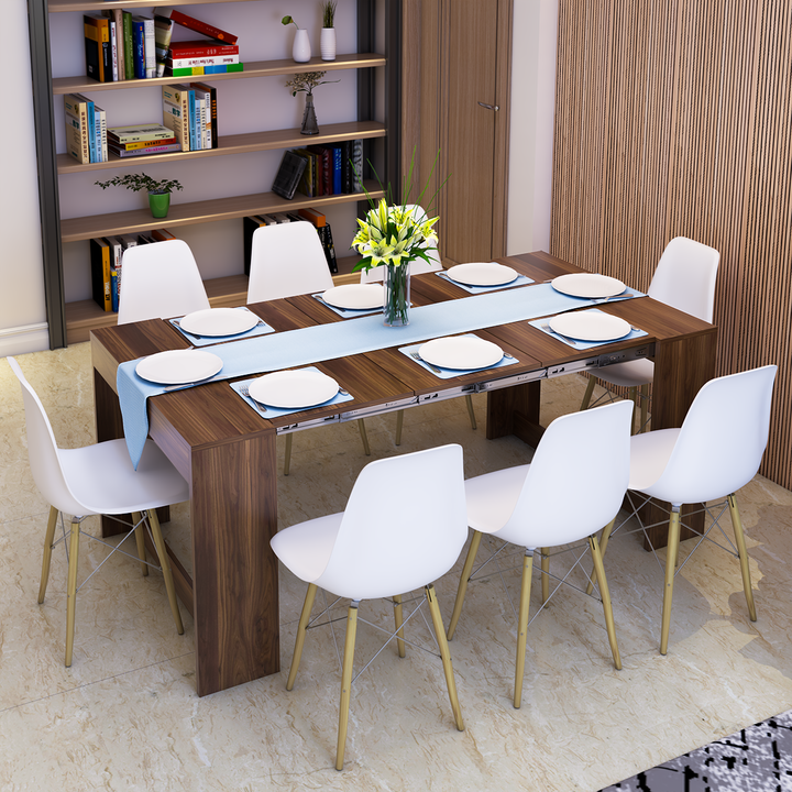 Pengu Extendable & Folding Table - Console table + Desk + Dining table - EXT-BROWN  ( Chairs can be purchased separately ) (6552328700038)