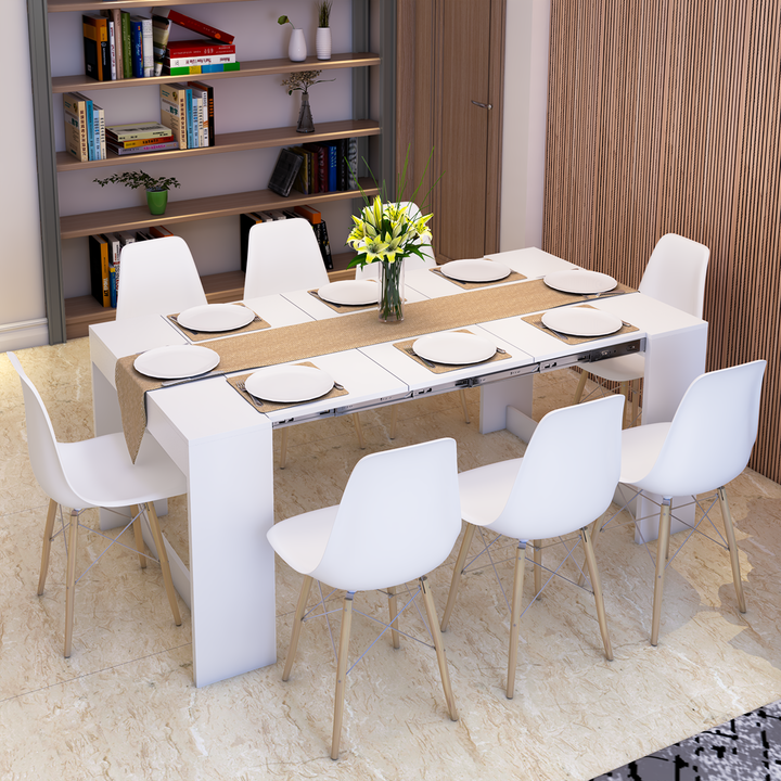 Pengu Extendable & Folding Table - Console table + Desk + Dining table EXT-WHITE  ( Chairs can be purchased separately ) (6564008919174)